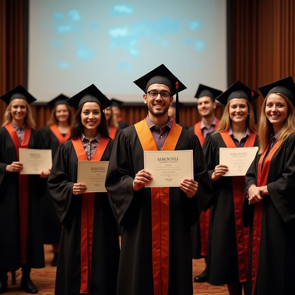 Celebración de graduación de estudiantes